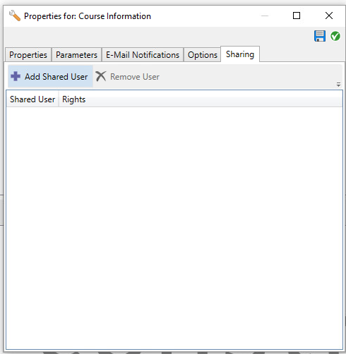 Add Shared User button in the Sharing Tab of the job properties