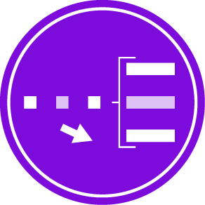 Reverse transpose node icon