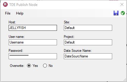 Configuring a TDE publish node