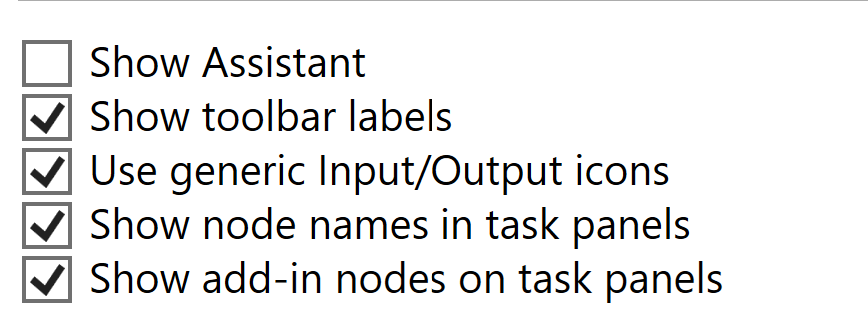 Tools > Options > Display options
