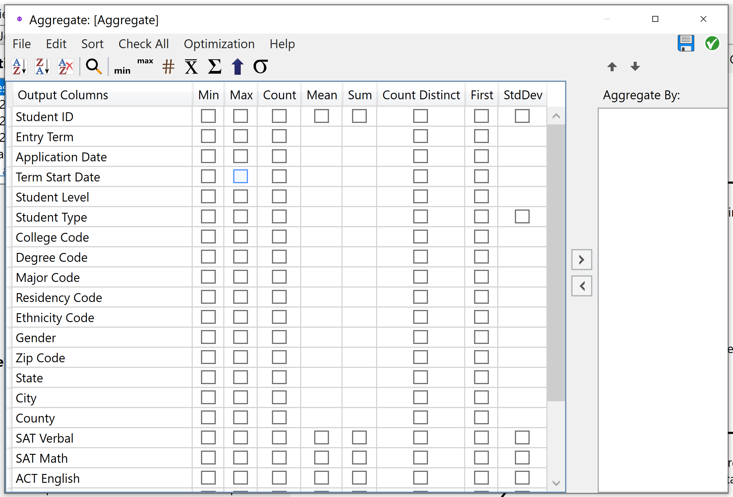 Inside the aggregate node