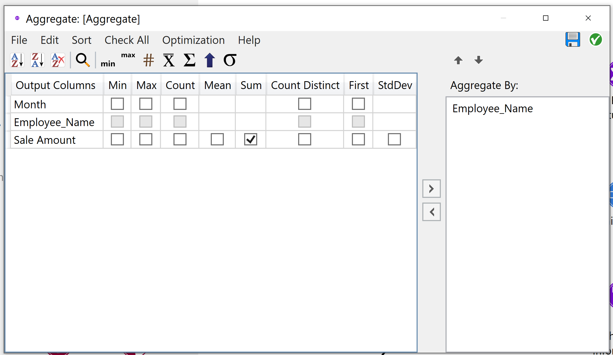 Configuring an aggregate node option 2