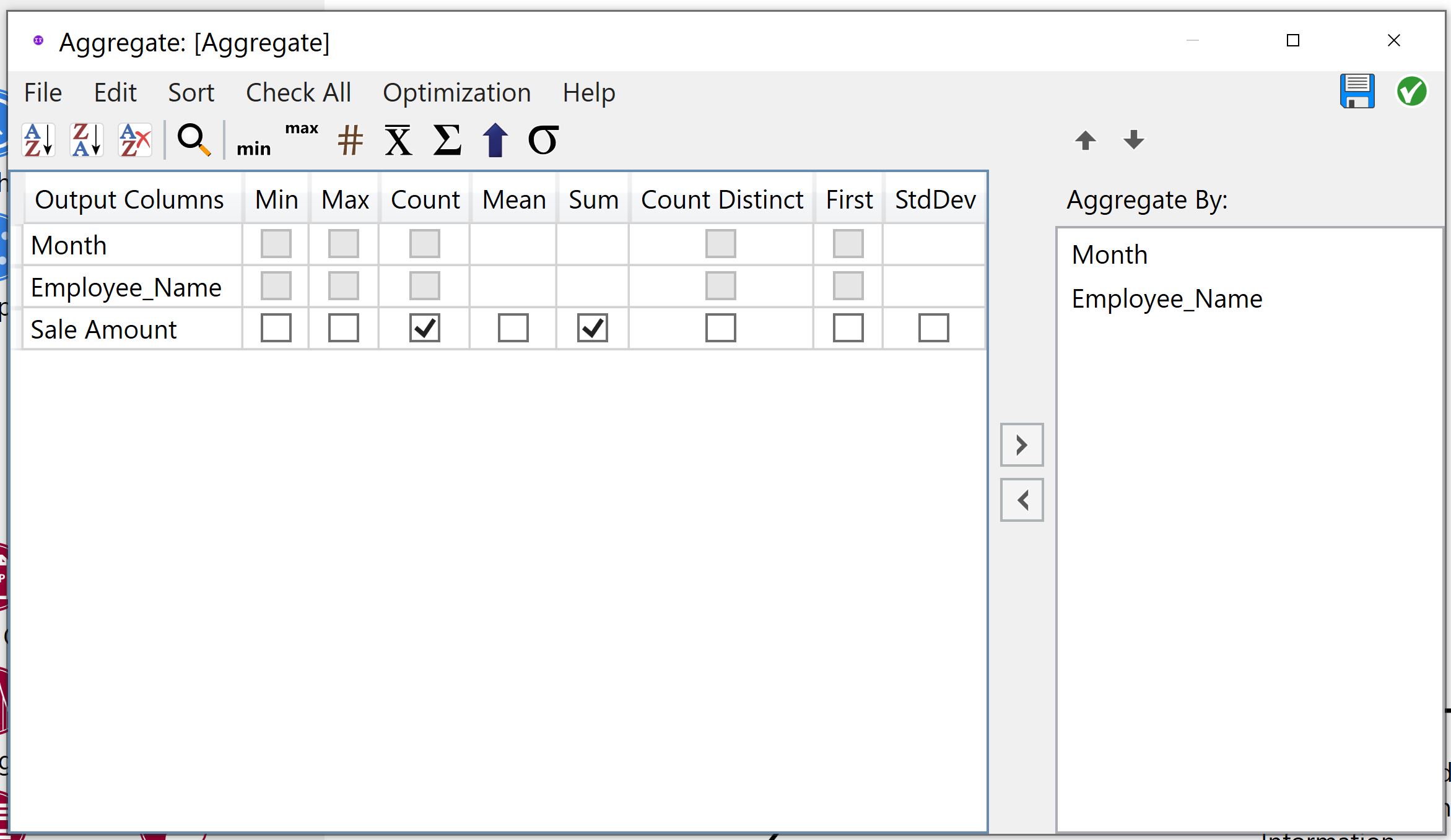 Configuring an aggregate node option 3