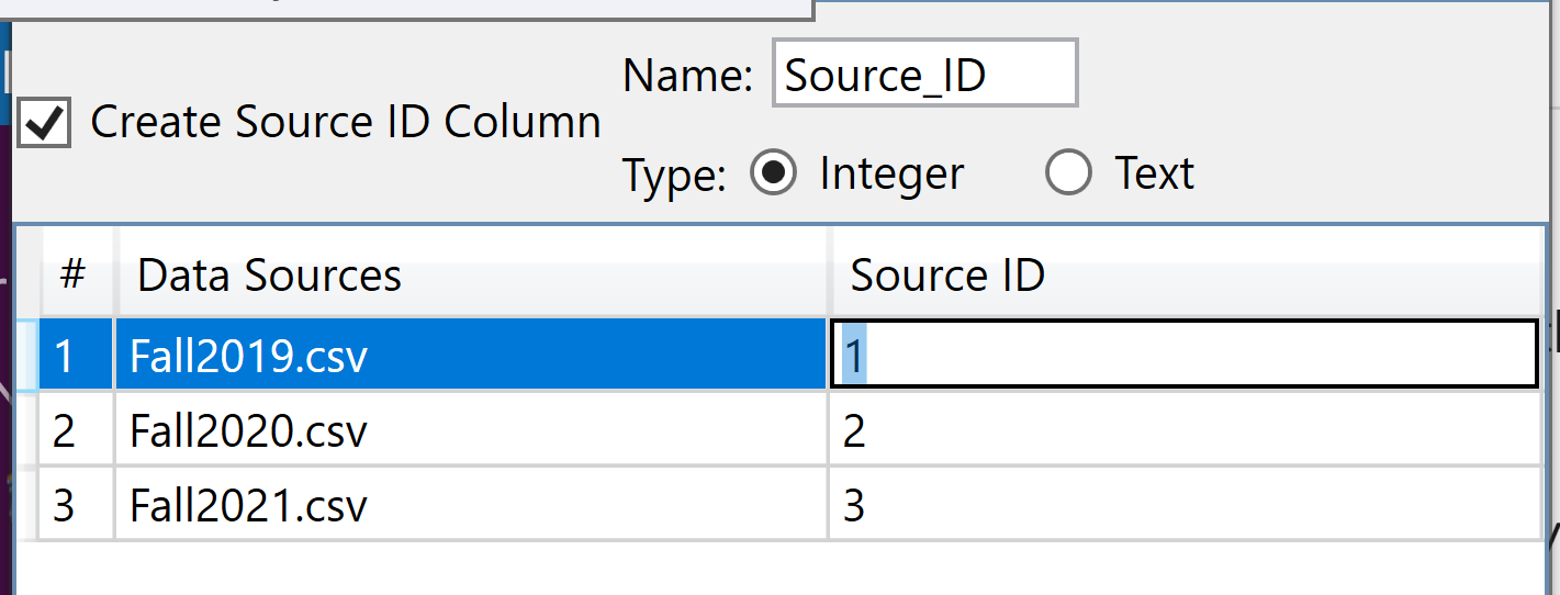 Adding a Source ID Column in the append node