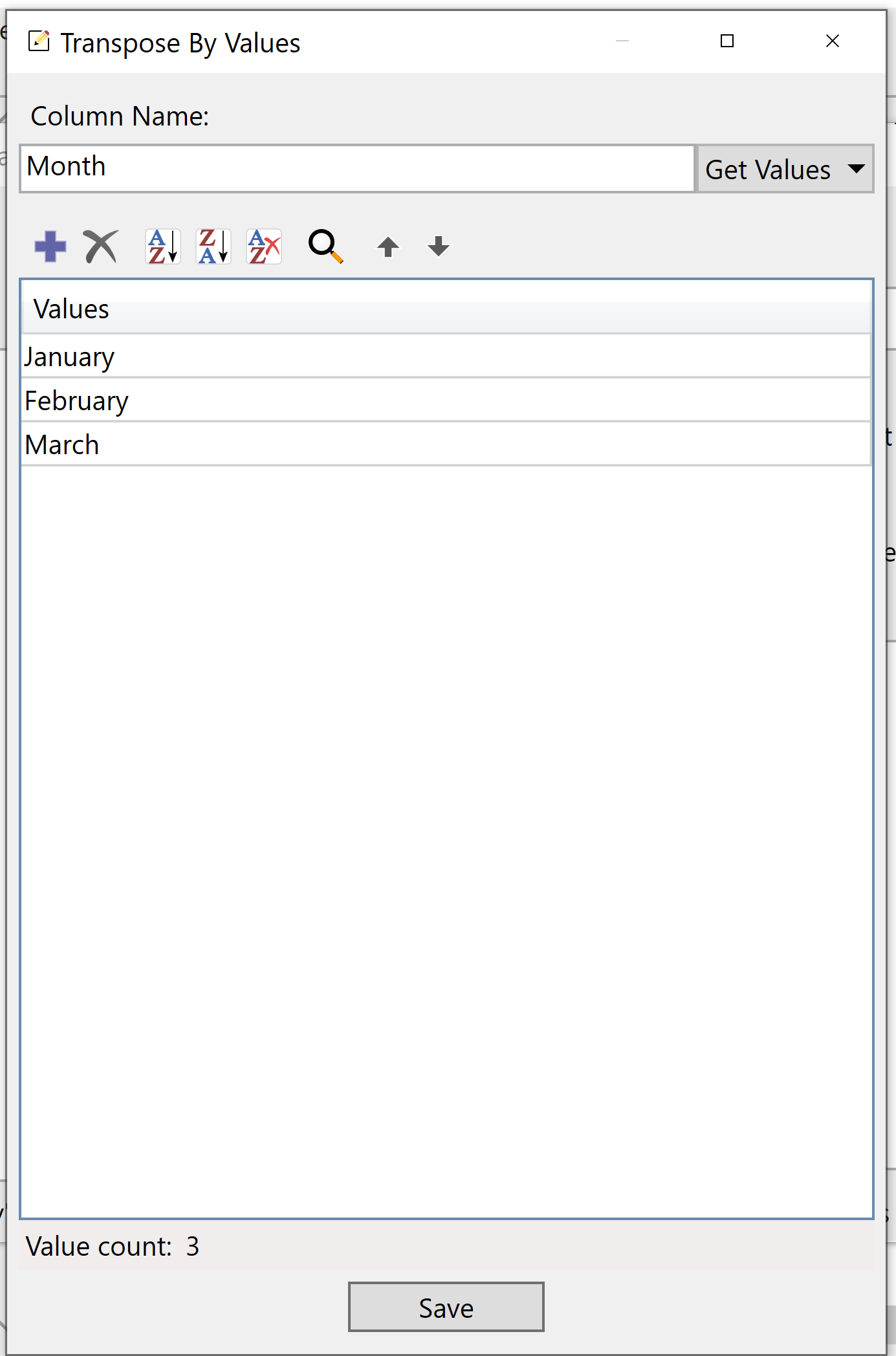 Transpose By Values