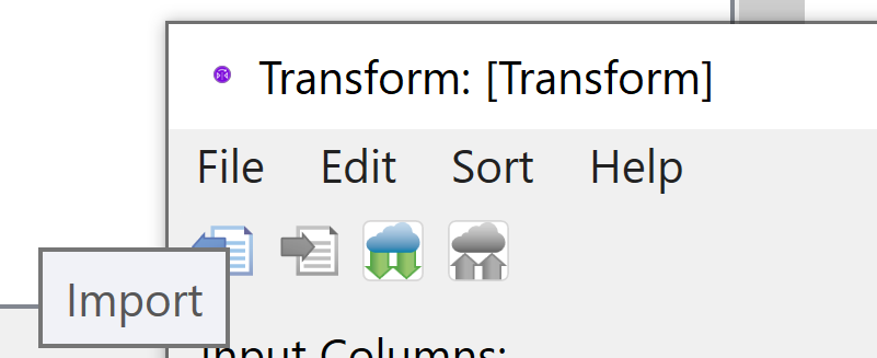 Importing formulas in the Transform node
